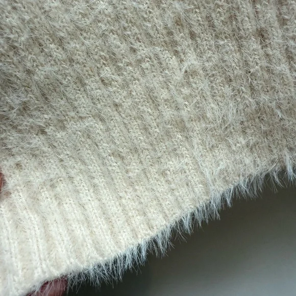 NWT Listicle Cream & Gold Crew Neck Sweater with Sequin Accents- GORGEOUS & SOFT - Picture 10 of 15